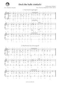 Deck the halls Akkordeon Noten kostenlos (einfach) Accordio
