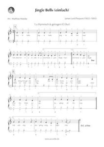 Jingle Bells Akkordeon Noten kostenlos (einfach) Accordio