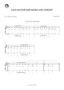 Lasst uns froh und munter sein Akkordeon Noten kostenlos (einfach) Accordio