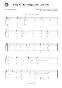 Stille Nacht, Heilige Nacht Akkordeon Noten kostenlos (einfach)